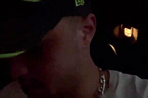 Trailer client sucked skinny amateur in car bondage scene