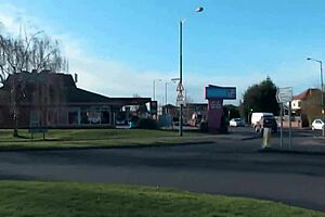 Naughty And Horny Strips And Pisses In The Middle Of The Street In Front