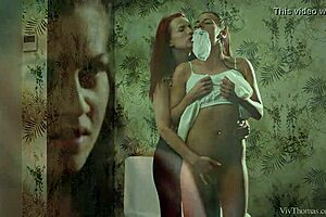 Get enslaved by the eroticism of Eveline Dellai and Leila Smith in a BDSM lesbian scene.