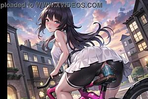 asian babe masturbates her tight pussy in public outdoor!