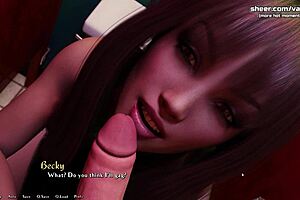 In Being a Dik v0.7, hungry teen deepthroats stranger at college party, getting cum in mouth 😏 my sexiest moments part 35