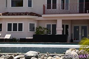 Lesbian Babes Splash in Bath and Scissor with Feet Fetish