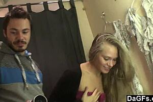 dagfs pleasuring herself at tanning saloon