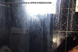 young guy seduces friend's aunt in bathroom