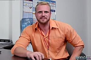 Young guy wrestles with old man on first day, leading to gay sex