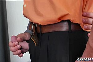 Young guy wrestles with old man on first day, leading to gay sex