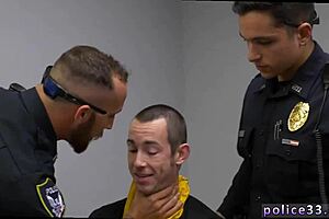 Cop and boy in gay blowjob!