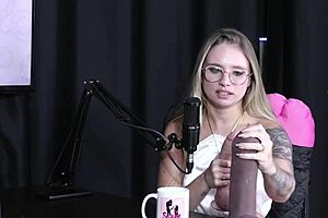Naty Varga's sexy sheer red outfit and dirty blonde hair make her a beauty in this amateur video.