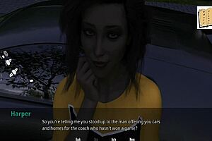 I watch Jamie improve her deepthroat skills in this 3D hentai college game