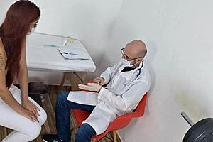 Doctor Administers Injection to Patient in Hospital Setting with Care