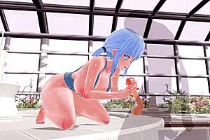 3D Hentai Big Ass Big Tits Riding and Orgasming Hard