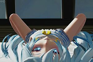 3D animated Miku solo game with a wet theme.