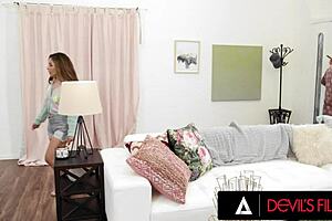 pervy liv revamped wants to fuck her exhibitionist neighbor's juicy cock in cowgirl 😈