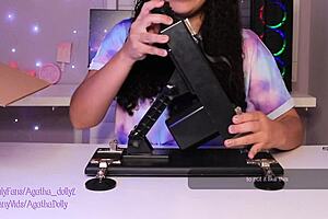 Unboxing My New SEX MACHINE - Agatha Dolly - Testing My New Toy, Its Speed Is Incredible, I Get On All Fours