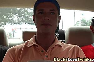 Ebony guy in intense group threesome with big cocks