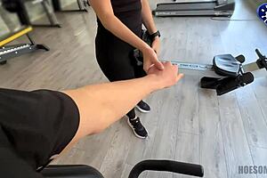 Big Tit Girl Seeks Gym Help, Ends With Anal Quickie Outdoors