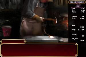 Black Smith Episode 06: Sensual Cat Character Relaxing on the Sofa in Anime Style