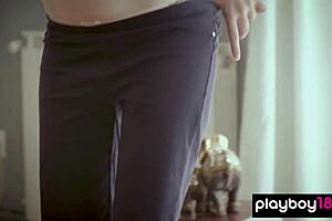 Pretty Ukrainian girl Serena Wood strips and exposes her beautiful body.