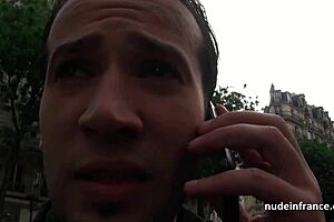 french blonde squirts during hard anal dp and gets cum covered in gangbang