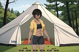 Tomboy sucks monster cock outdoor in forest hentai