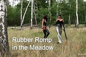 two hot girls paint each other while exploring kinky fun