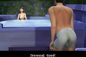 Girl Next Door Cheats With Creampie In Hot Tub Pool Bath!