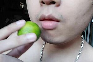 chinese asian girl licks during intense masturbation session