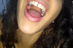 pregnant latina teen in lingerie guides jerk off instructions