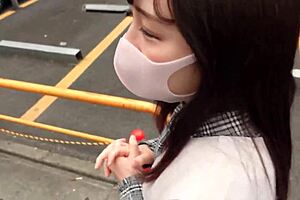 Petite college girl experiences intense pleasure.