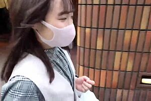 Petite college girl experiences intense pleasure.