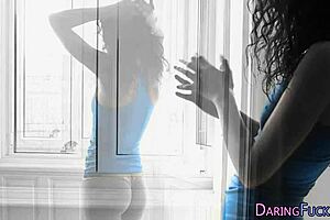 Jerking Euro Hottie Jizz with Small Tits and Big Cock