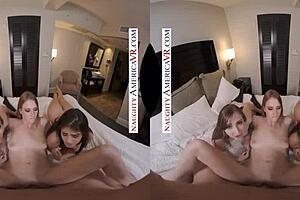 Ashley Lane, Gracie Green, Stephanie West Fuck After Holiday Party! Lesbian 4some with Blowjobs and POV!