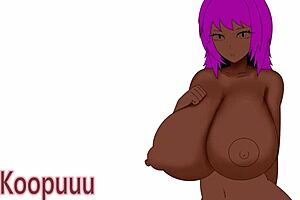 i'm painting porn with extra large breasts in anime style