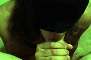 masked ebony girl sucking white cock so sloppy 😍