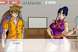 3D animated erotica with a mermaid and a babe in a visual novel-style Dragon Ball-themed porn.