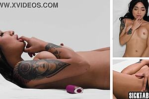 asian milf avery black masturbates solo with perfect body