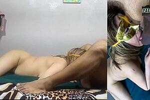 My stepbrother got excited putting condom on with mouth