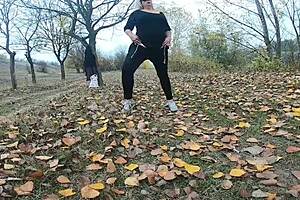 Hot Big Tits Public Massage In Park