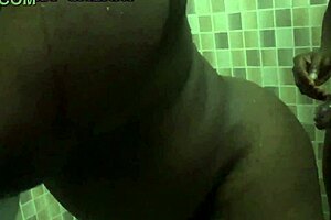 Intense shower sex showcasing black ass