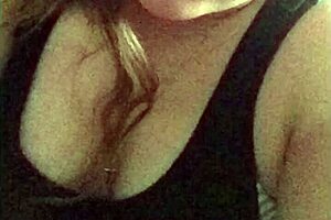 sexy white teen 18+ with small tits and blonde hair shows off big tits