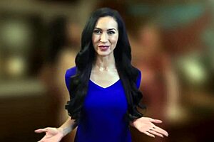 yo, she caught a shemale milf banging a guy and jumped in!