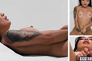 asian milf avery black masturbates solo with perfect body