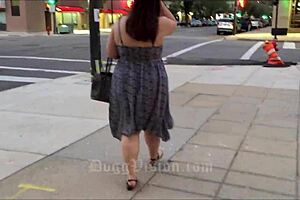 Big cock cums inside chubby brunette in hot scene.