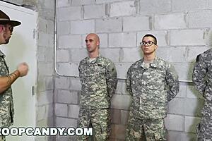 Bigdaddy and his troop get anal training from a gay drill sergeant.