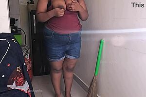 my friend's wife gets horny during sex call while cleaning house