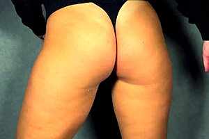 She says, Watch my juicy booty play with this huge dildo in a solo blowjob scene.