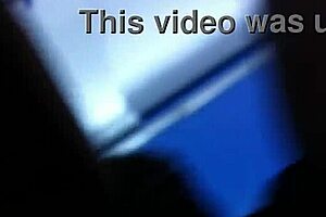 Cute girl paces through the store while spied on hidden cam outdoors.