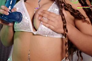 Curvy latina brings herself to intense orgasms with her new sex toys