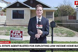 Agent Offers Blowjob and Doggystyle Sex for Home Discount on Hidden Cam