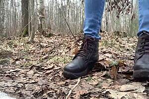 Outdoor teen pee adventure almost goes wrong